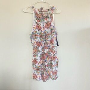 White multicolored floral New York & company romper